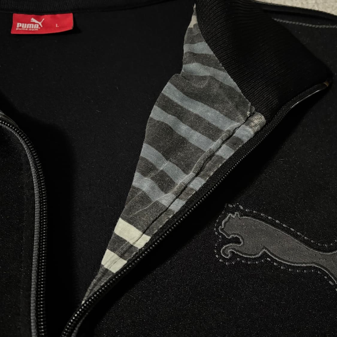 퓨마 블랙 그레이 로고 져지 상품이미지4