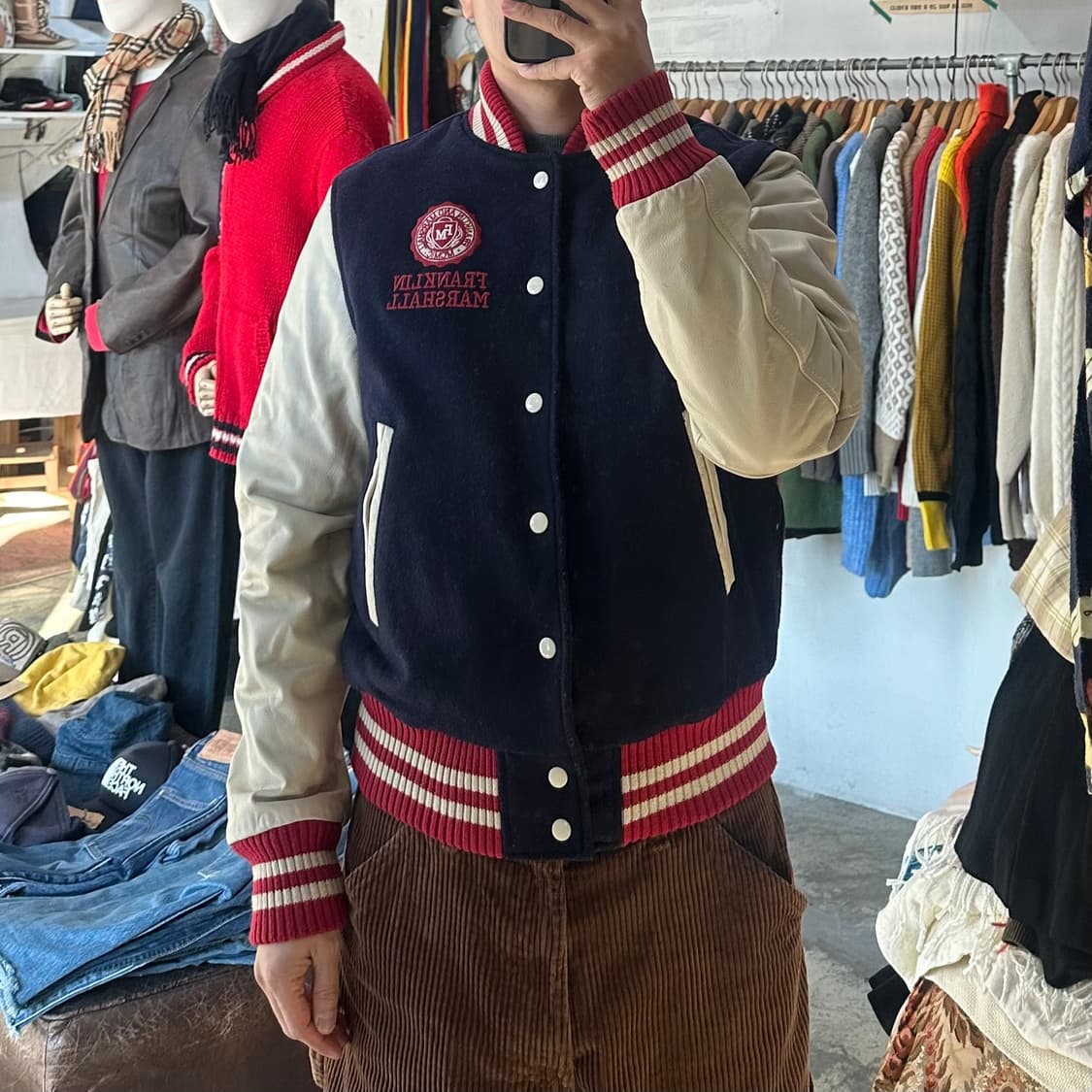 (착용컷) FRANKLIN MARSHALL 바시티 자켓 (남성용 98) 상품이미지3