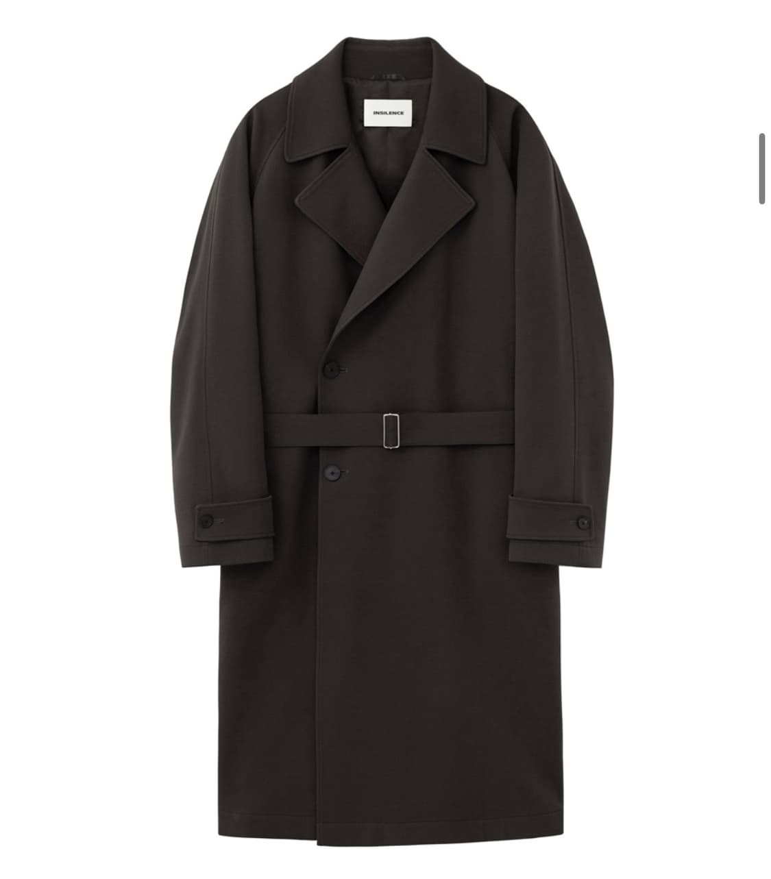 인사일런스 울 블랜드 롱 트렌치 코트 DARK BROWN 상품이미지2