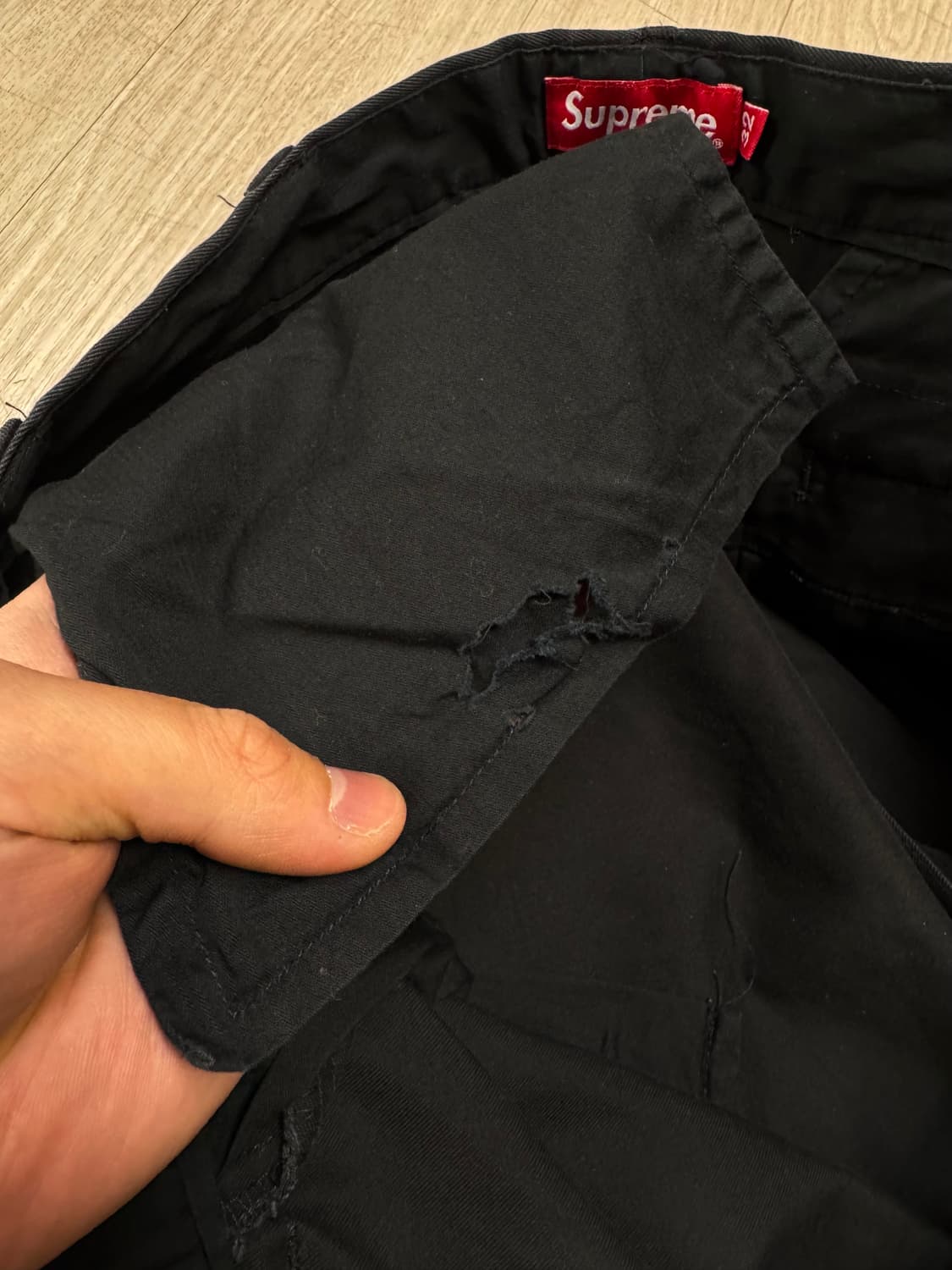 슈프림 핀업 걸 치노 팬츠 블랙 32 상품이미지6