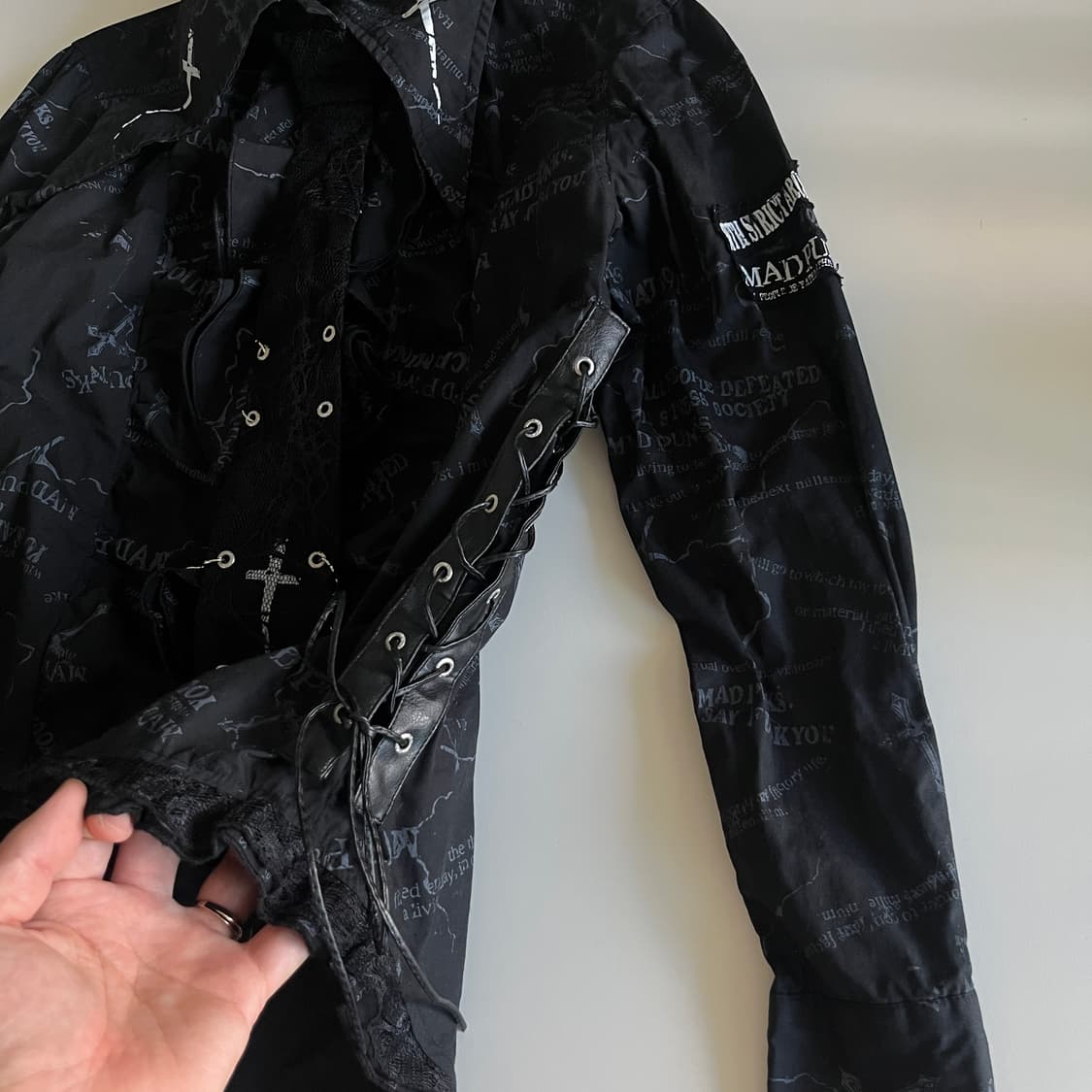 Mad Punks Skull Corset Shirt 상품이미지7