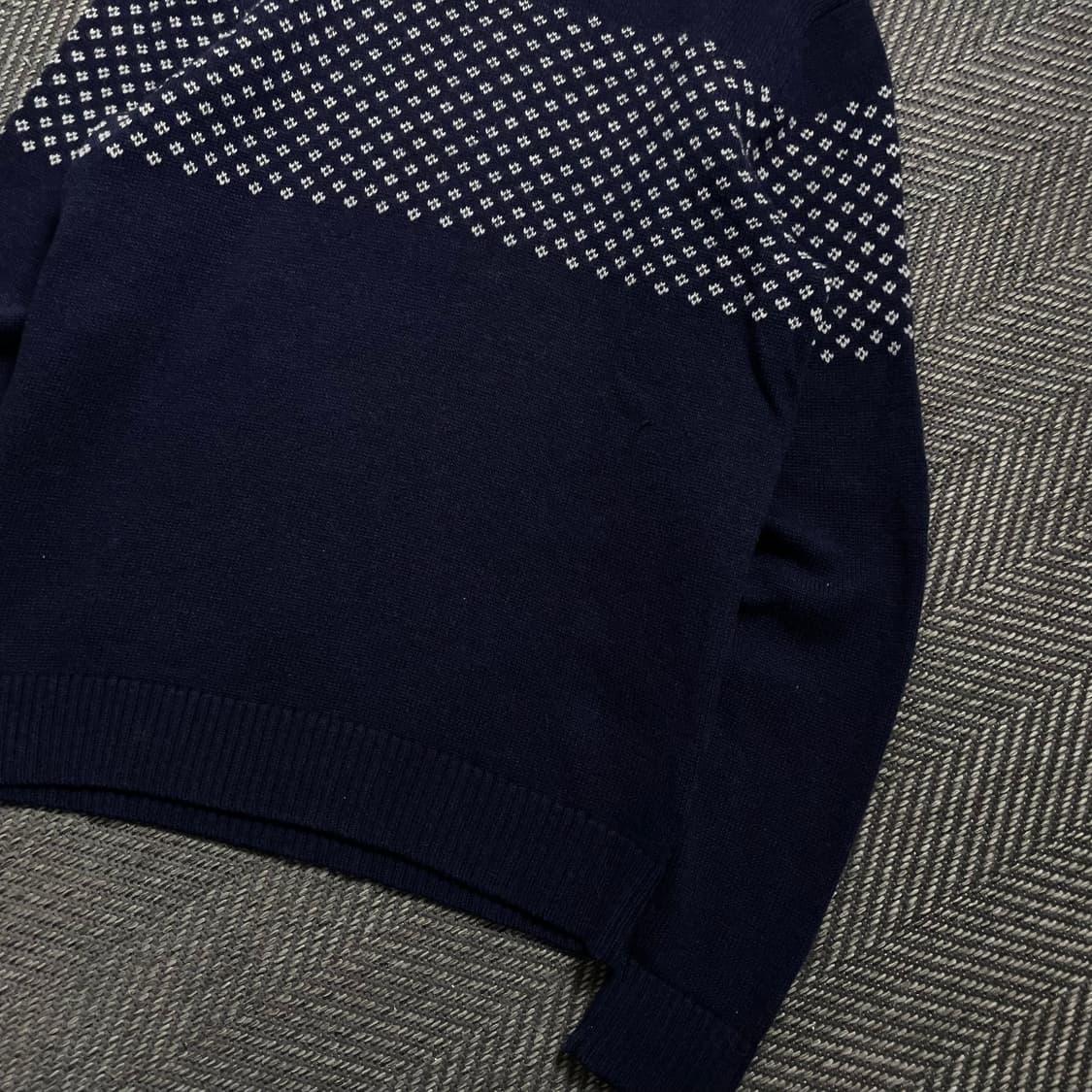 타미힐피거 패턴 라운드넥 니트 네이비y 4555 상품이미지4