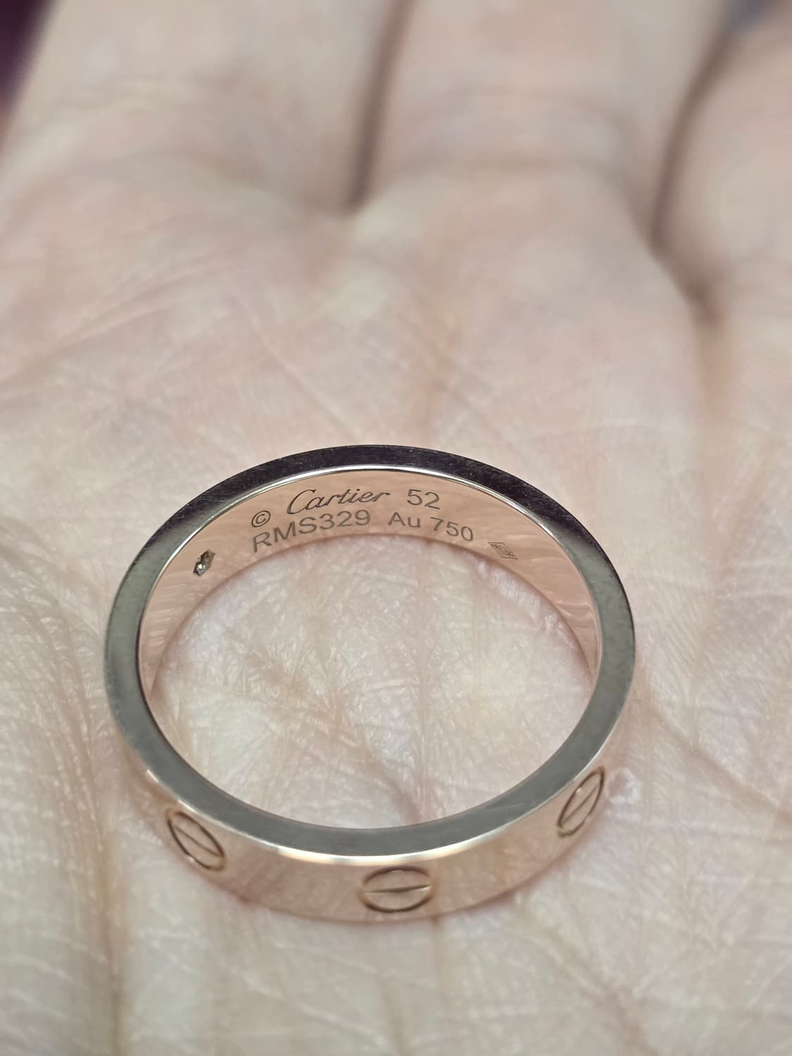 까르띠에 러브링 다이아 핑골 52호 새상품 풀박스 상품이미지3