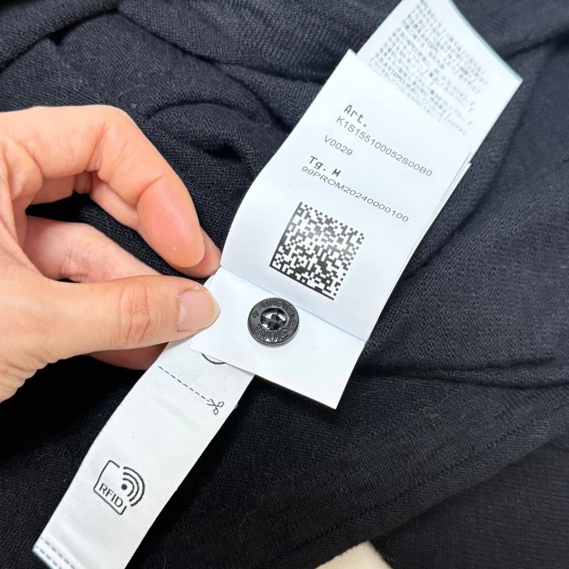 [ M ] 스톤아일랜드 울 니트 블랙 상품이미지8