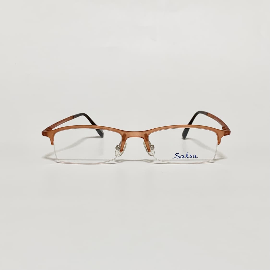 997 데드스탁 빈티지안경 반무테 초경량 매트브라운 픽키 상품이미지1