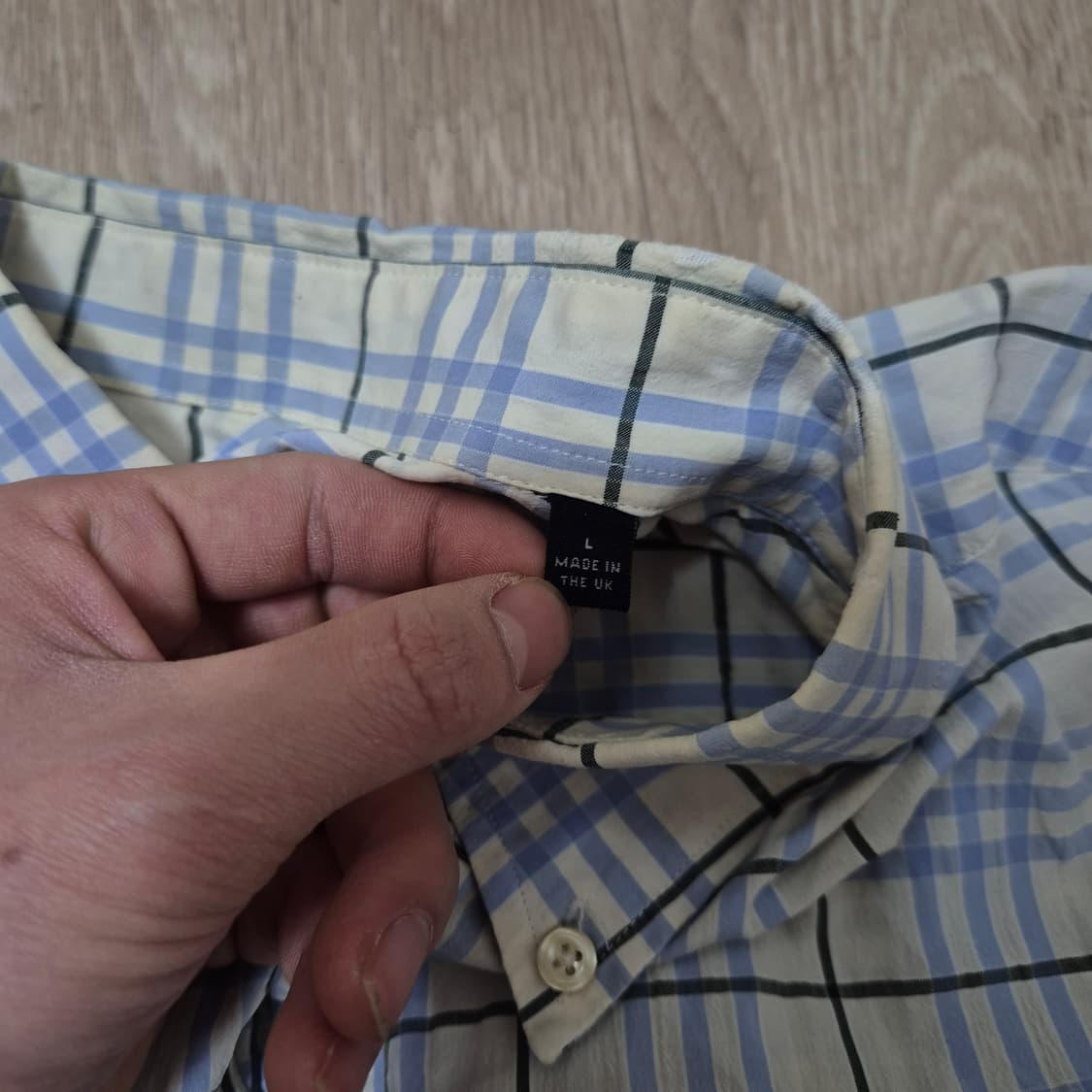 버버리 런던 남성 기마로고 체크셔츠 L(100) 상품이미지6