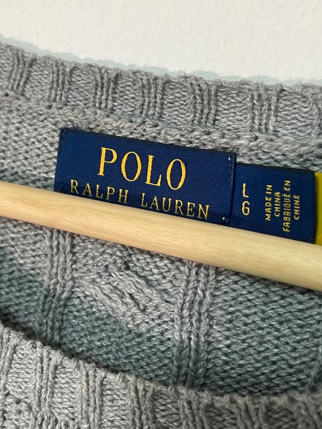 폴로 꽈배기 그레이 포니 니트 상품이미지6