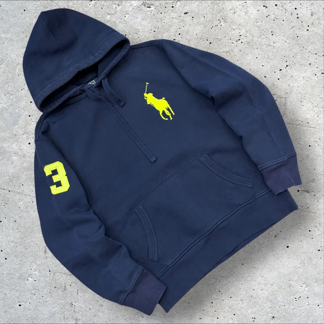 [L] 폴로 랄프로렌 네이비 후드티 3 형광 빅포니 C297 상품이미지1