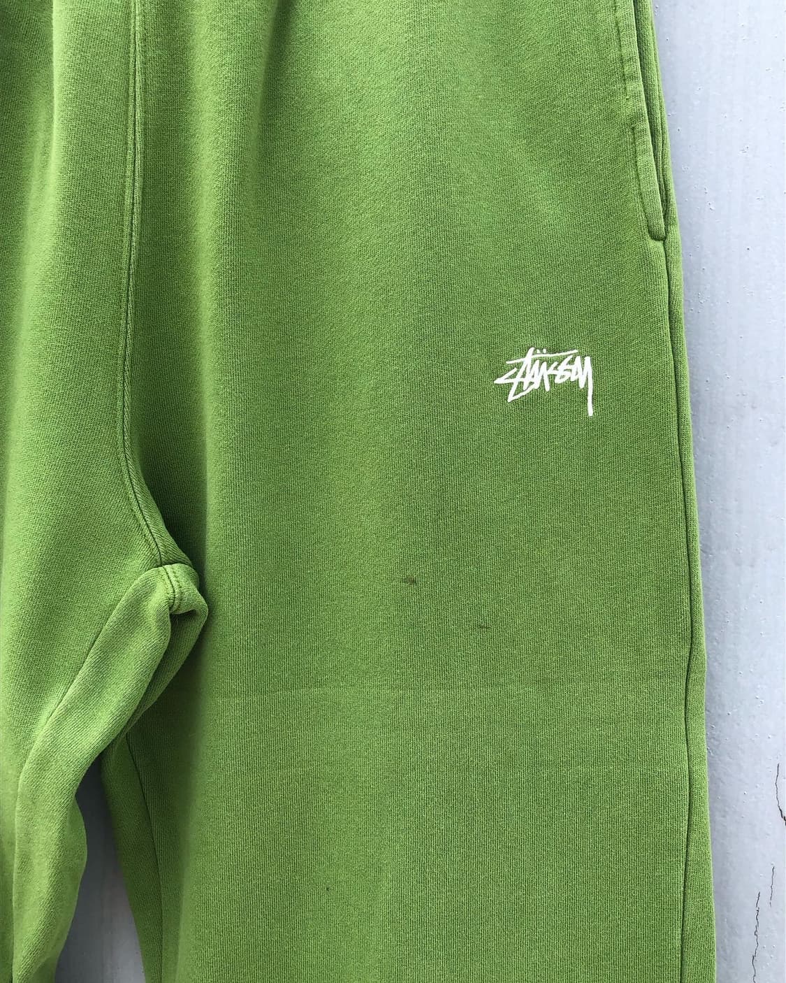 스투시 스탁 로고 스웻팬츠 그린 상품이미지2