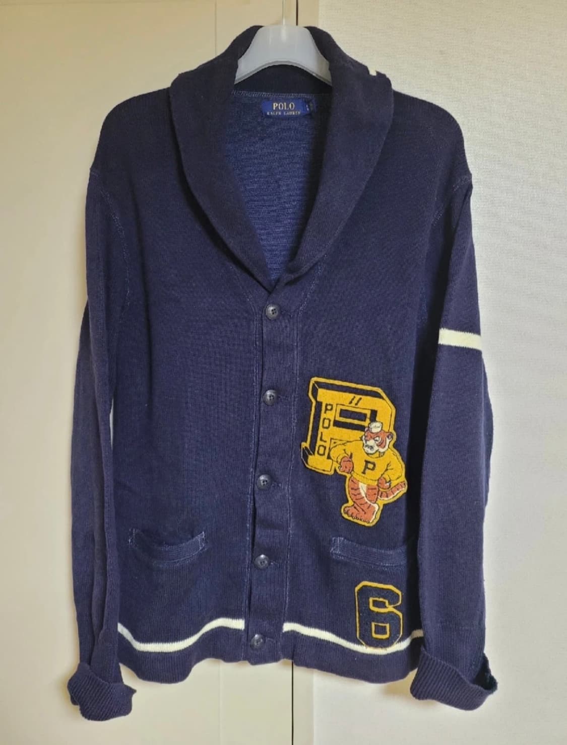 폴로 랄프로렌 남성 중형 대형 타이거 대표팀 P 67 레터맨 가디건 스웨 상품이미지2