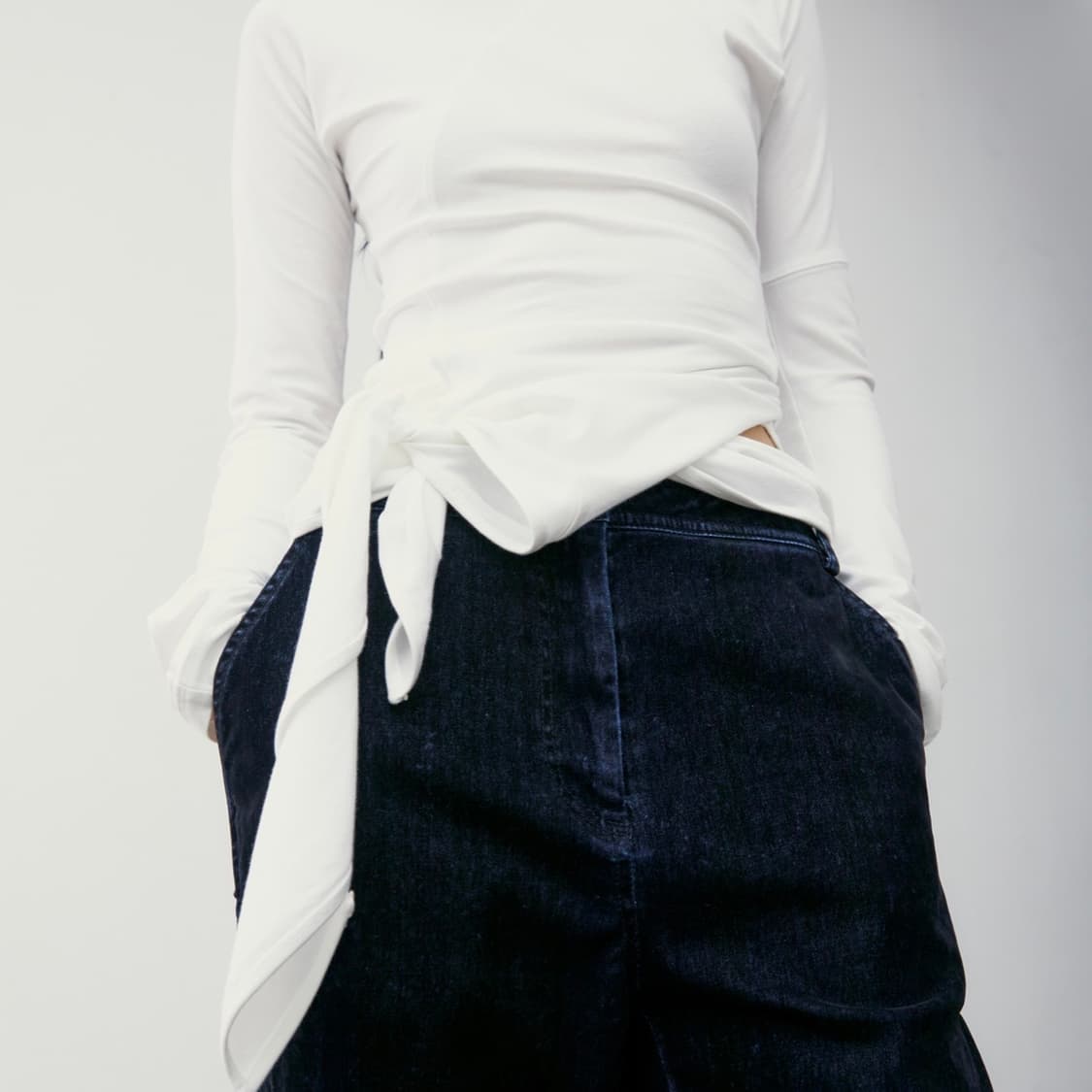 LC WRAP T-SHIRT_WHITE S 상품이미지3