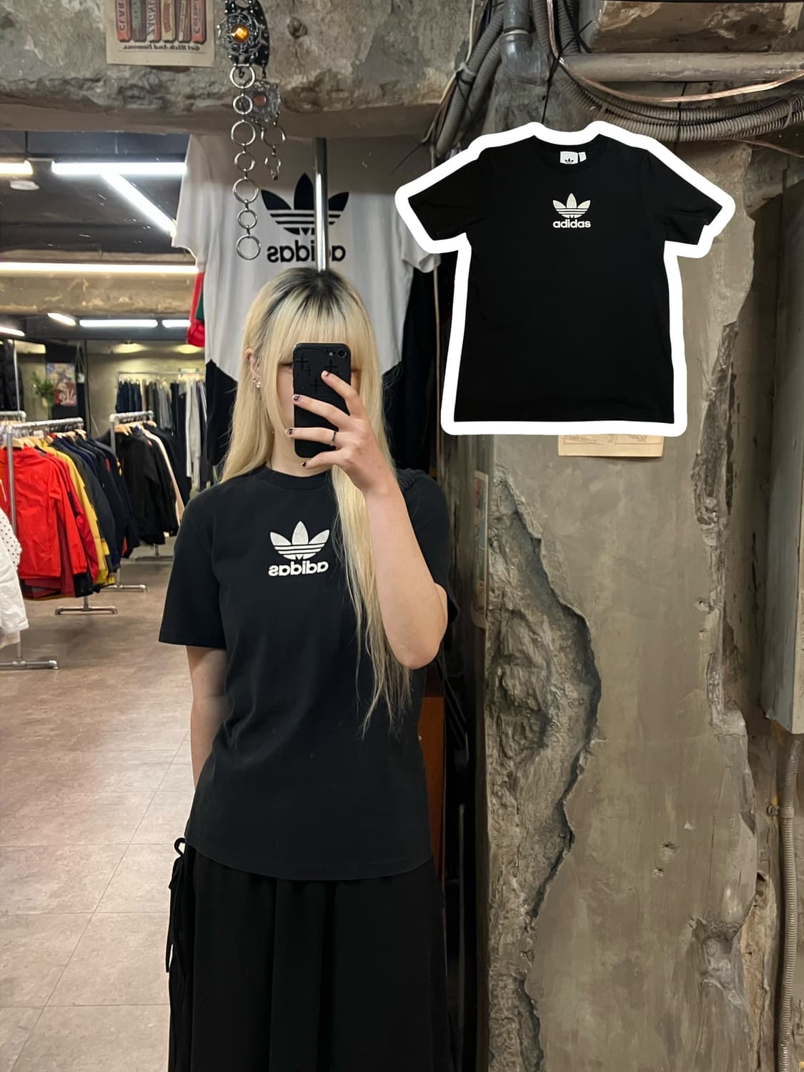 아디다스 티셔츠 블랙 S #csz2102 상품이미지1