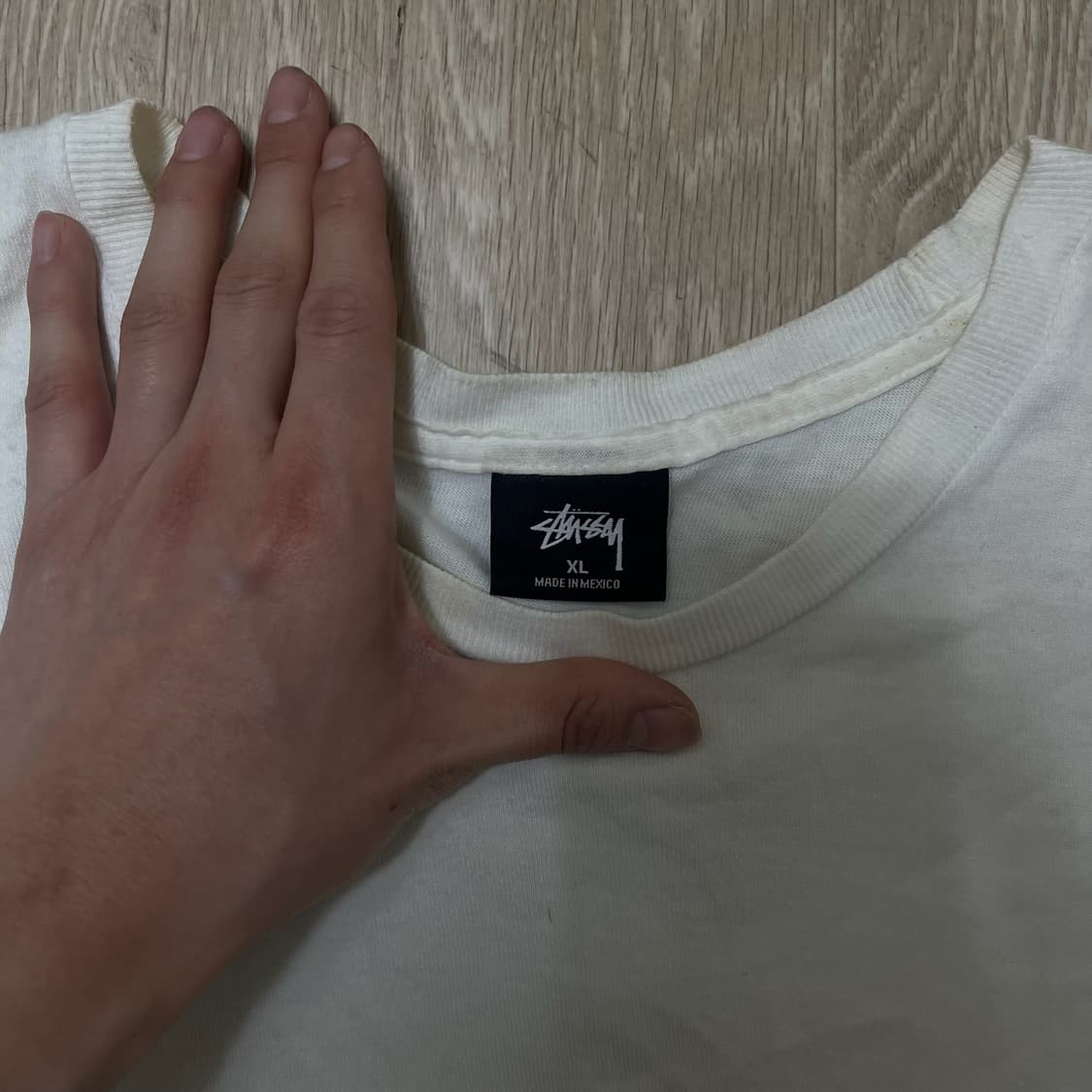 스투시 빅로고 라운드 반팔티 XL  상품이미지5