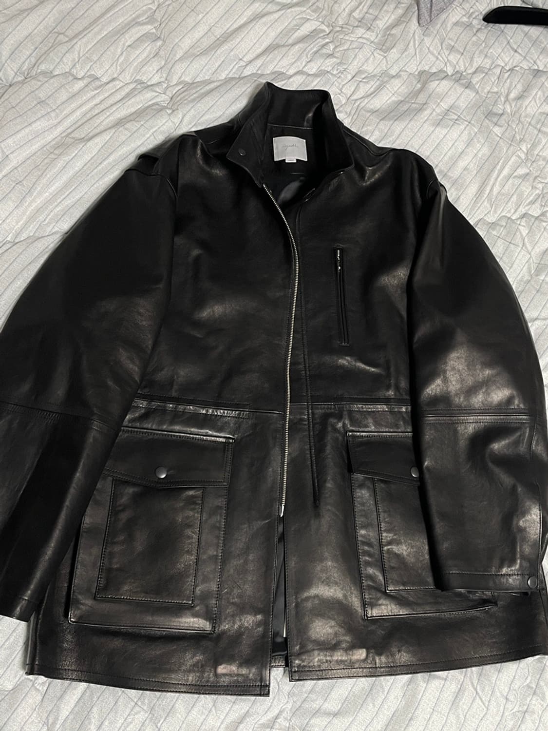 24)youth 유스 Leather High Neck Half Coat 상품이미지2