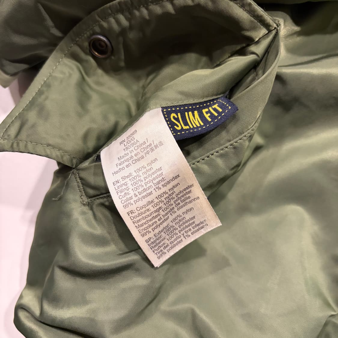 [L] 알파인더스트리 MA-1 마원 슬림핏 봄버 자켓 그린 D193 상품이미지9