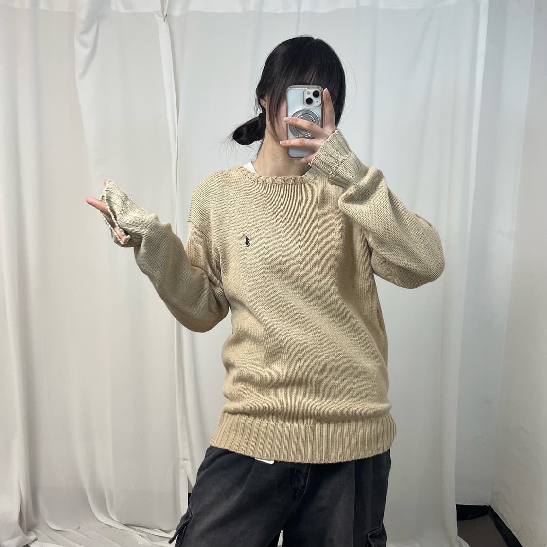 Polo Ralph Lauren beige knit 상품이미지2