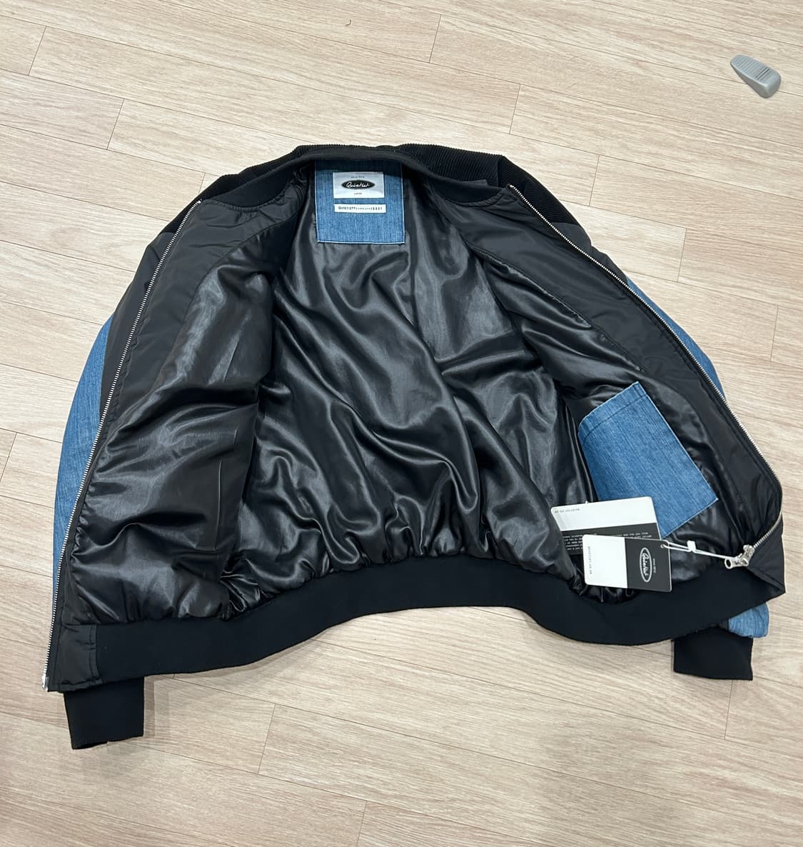 콰이어티스트 믹스 MA-1 자켓 블랙 L 상품이미지6