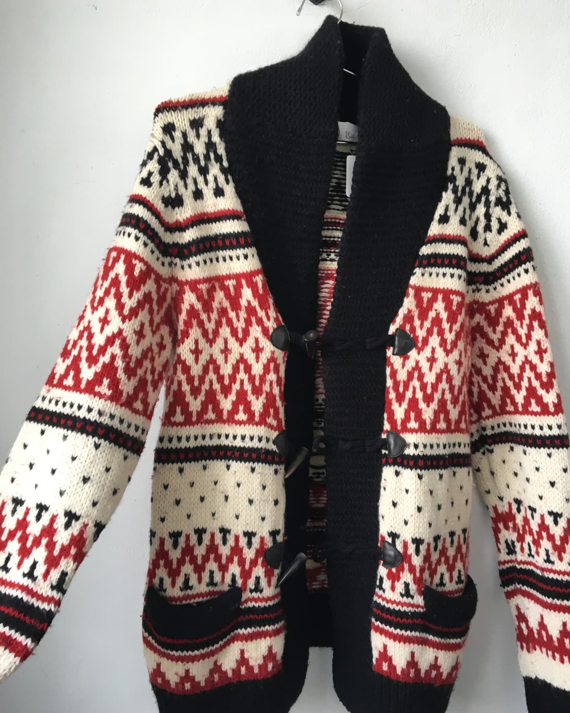 Duffle button cowichan knit cardigan 상품이미지4