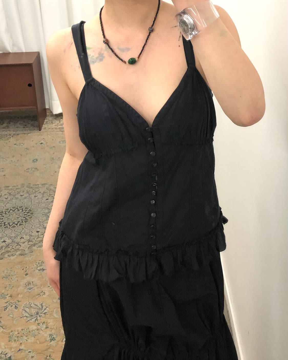 블랙 레이스 나시 상품이미지2