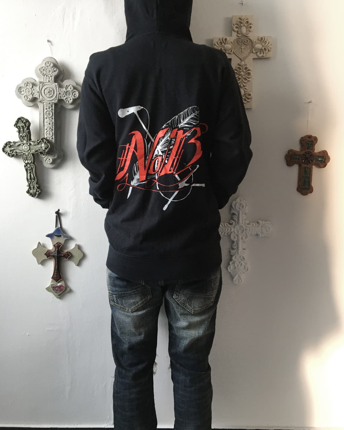 Back printing hood zip up 상품이미지1