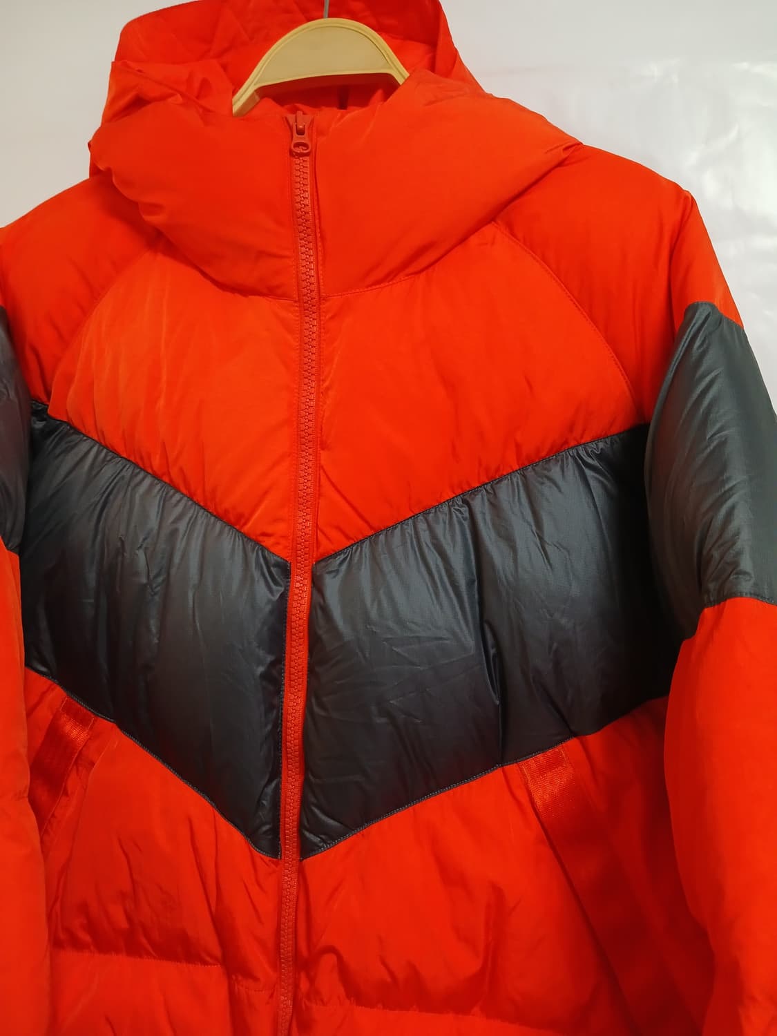 (새상품급,XL,105)나이키 덕다운 패딩 오렌지 상품이미지3