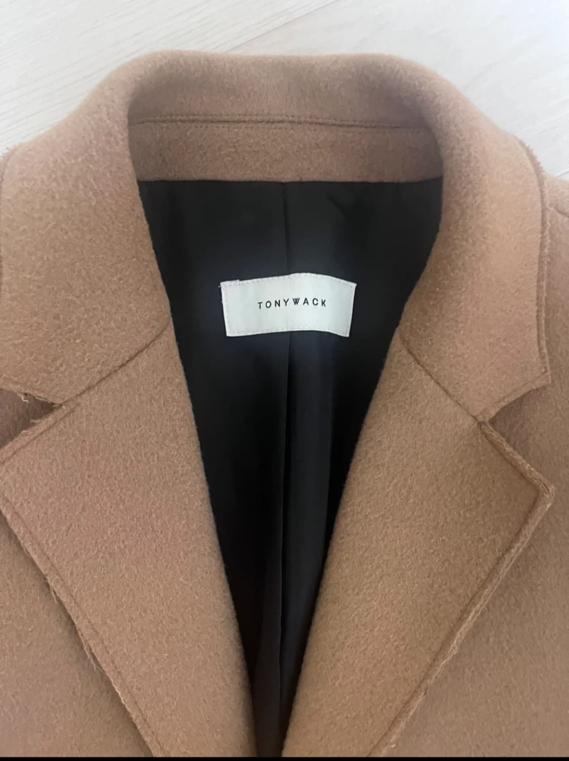 토니웩 크루도 캐시미어 카멜 코트 L 상품이미지2