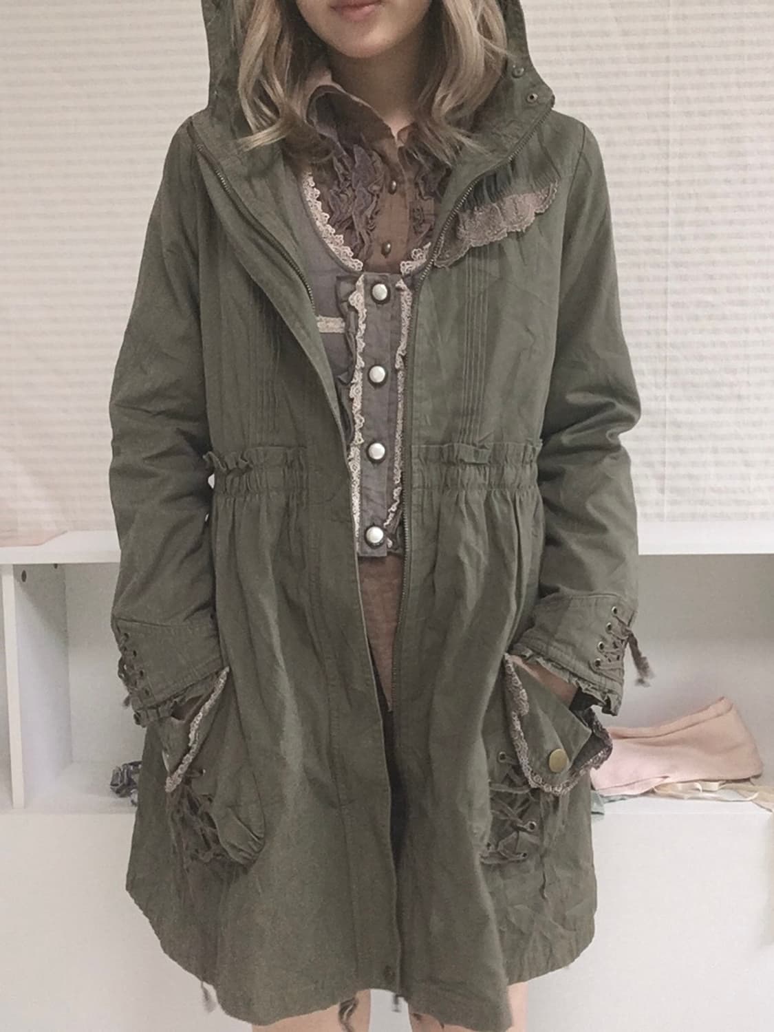 axes femme vintage military hooded parka 상품이미지3
