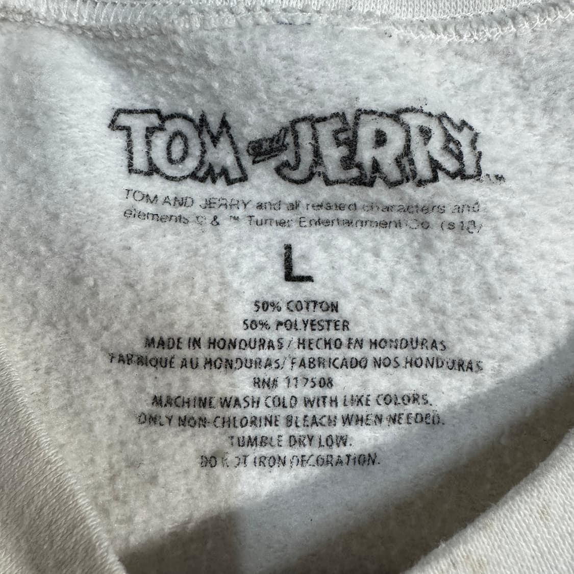 톰과제리 타미힐피거 패러디 스웻 맨투맨 화이트 상품이미지6