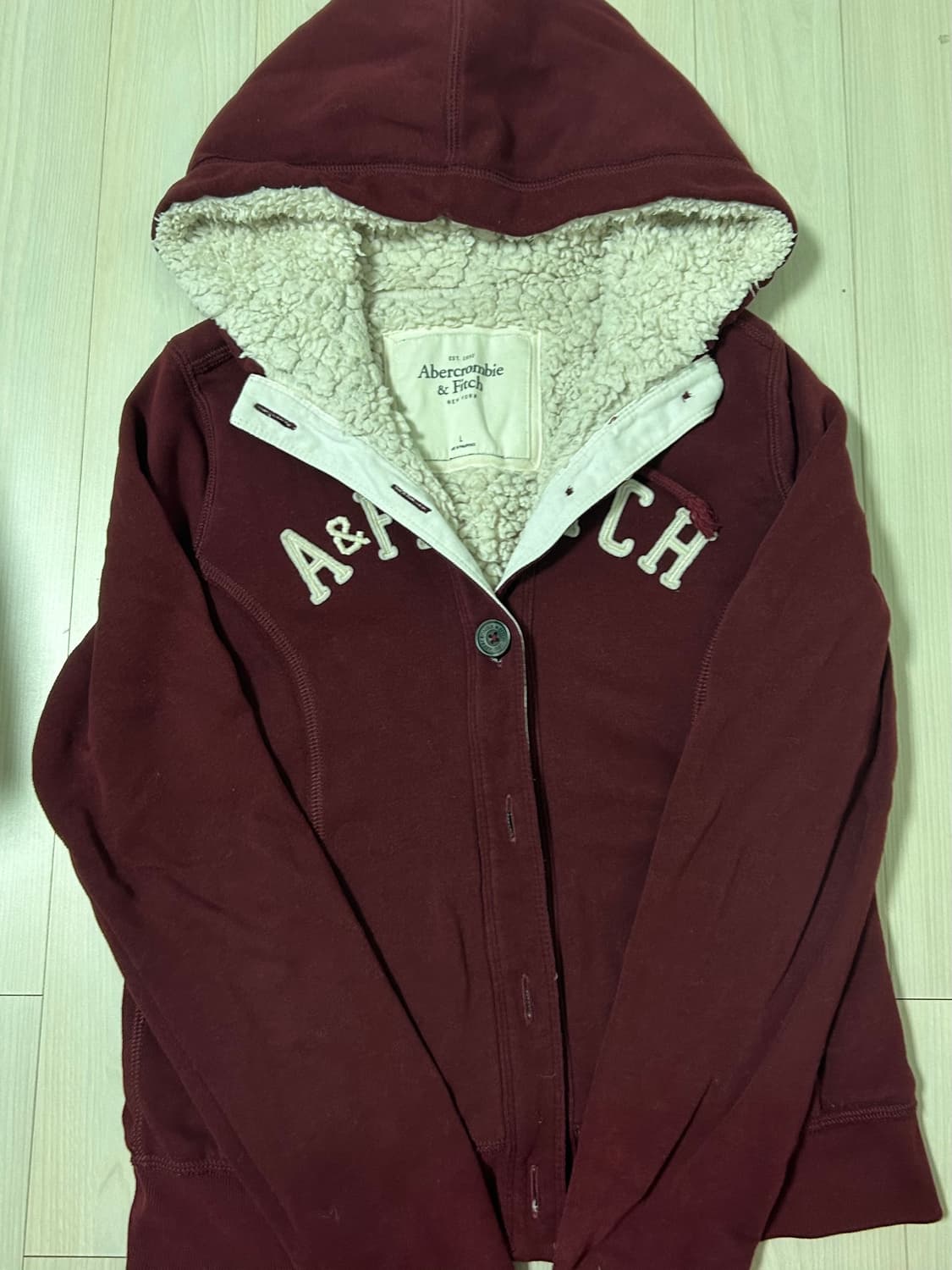 아베크롬비 버튼 후드집업 가디건 상품이미지1