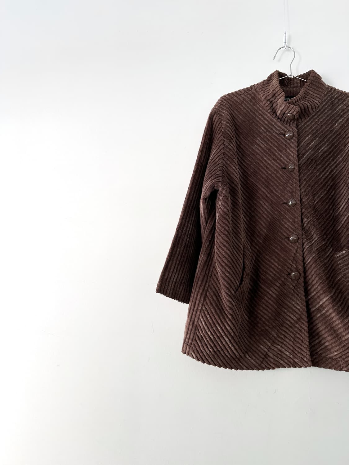 Big button corduroy jacket / brown 상품이미지2