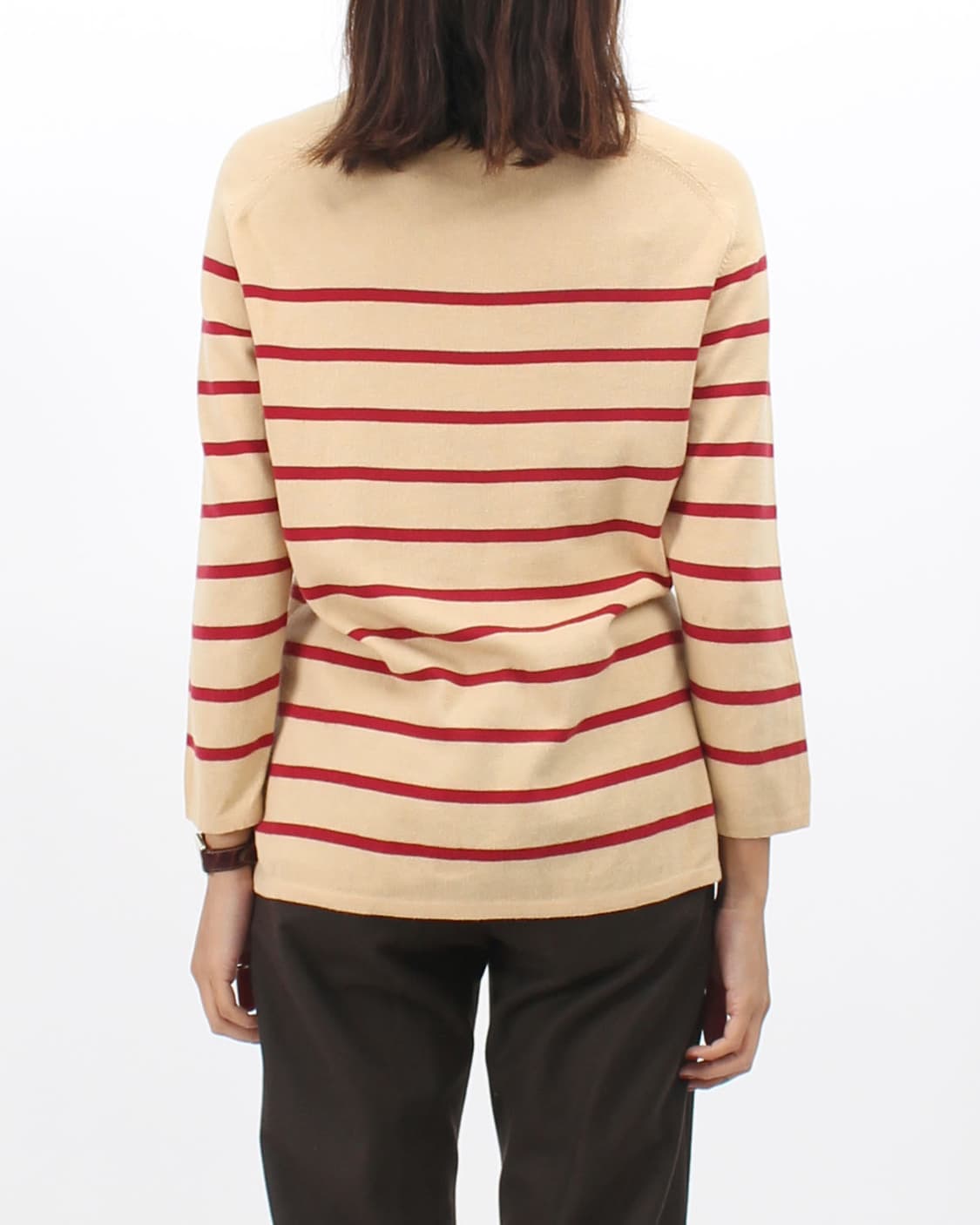 버버리 스트라이프 줄무늬 베이직 레드 니트 상품이미지10