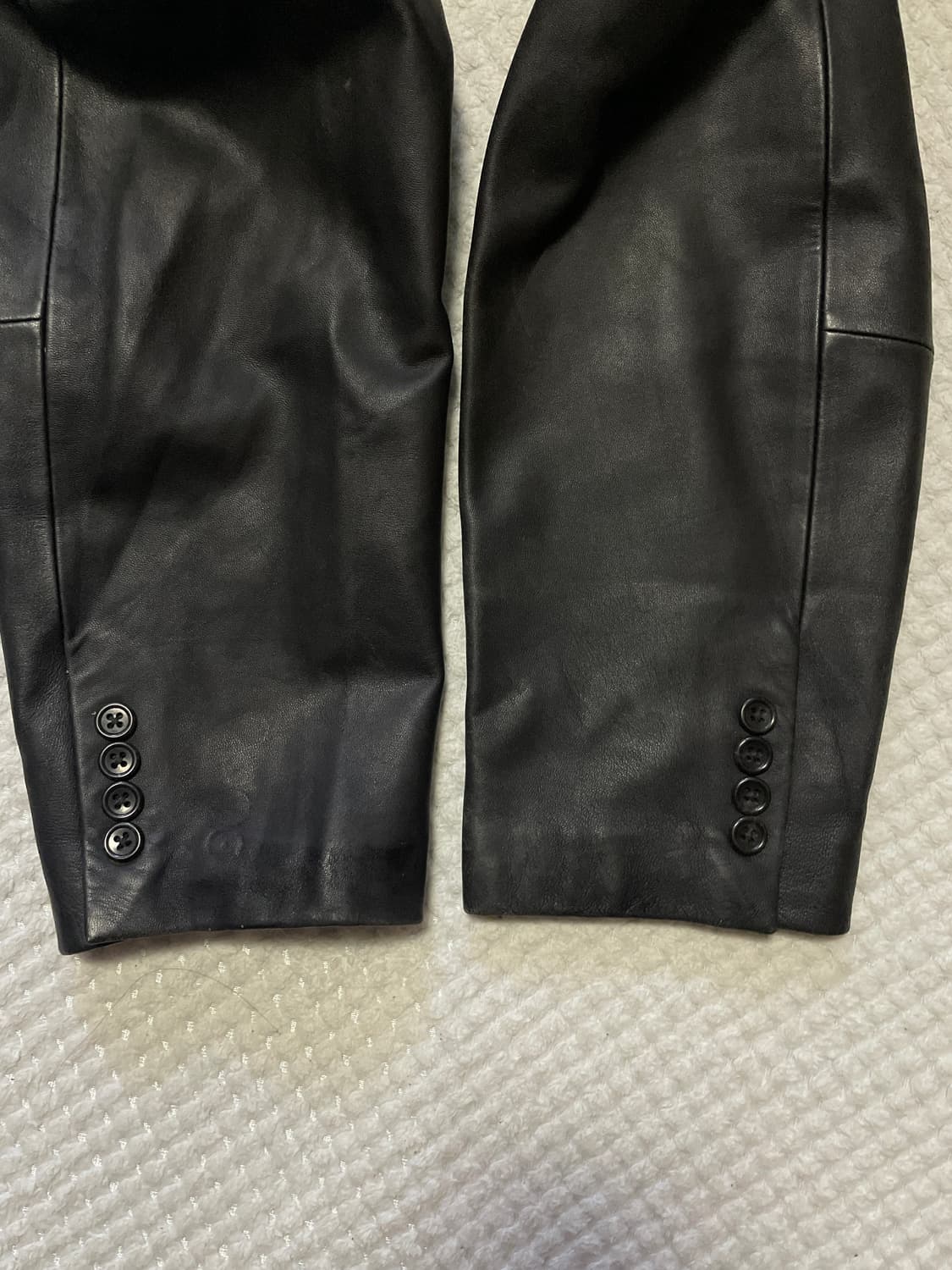 UNIQLO 유니클로 웨스턴 무드 3버튼 양가죽 레더 자켓 다크 브라운 상품이미지5