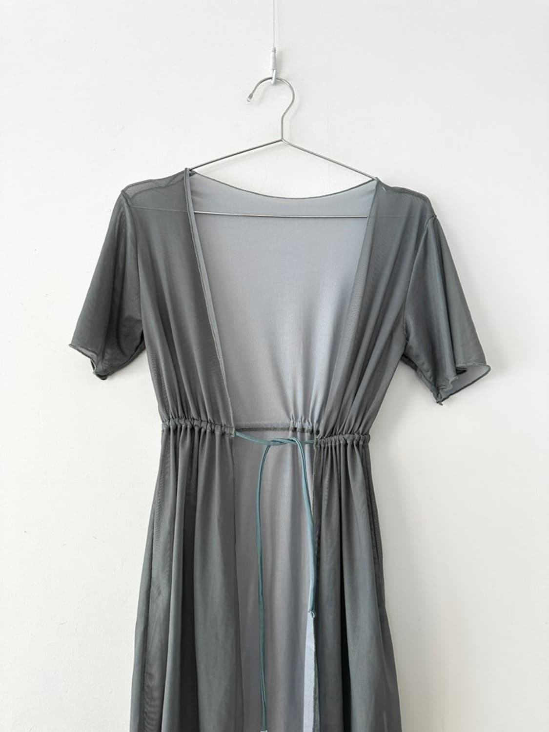 Mesh open strap cardigan / mint 상품이미지2