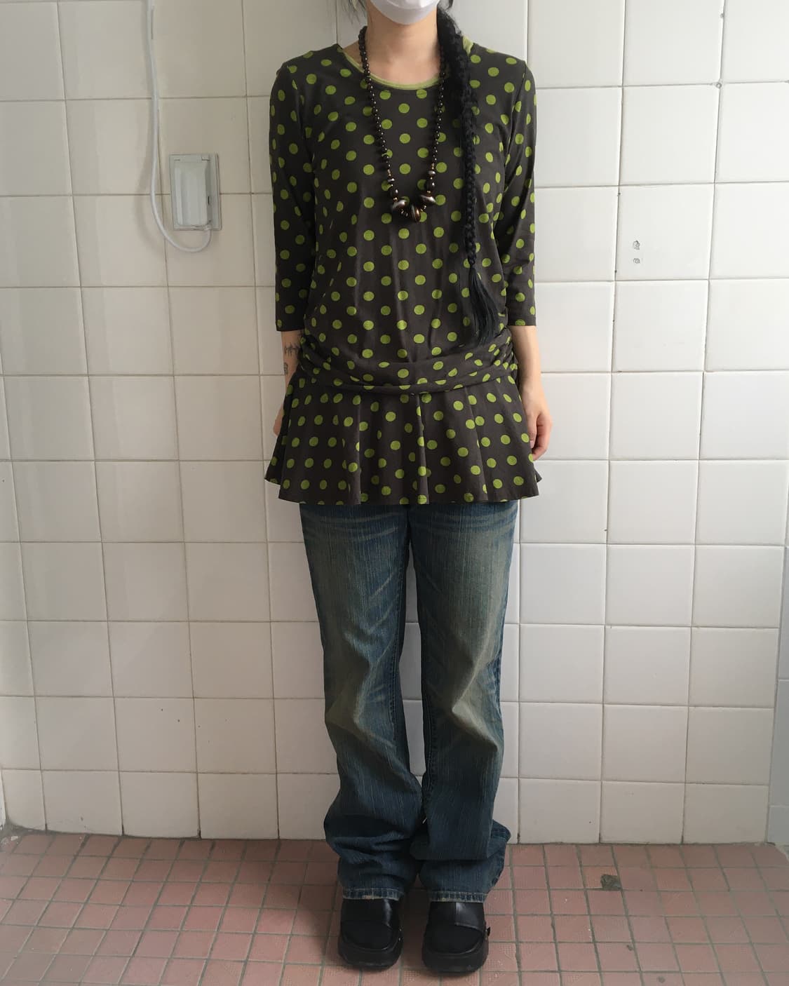 Dot pattern onepiece 상품이미지5