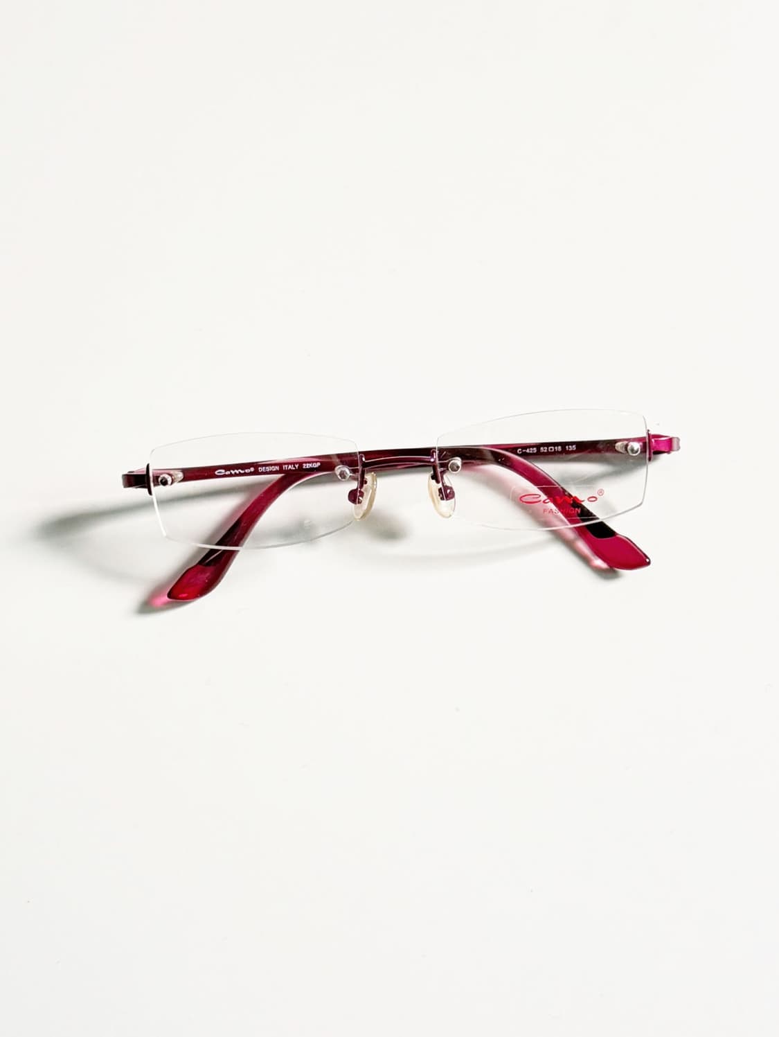 CAMO FASHION 무테 스퀘어 메탈 프레임 빈티지 안경 상품이미지1