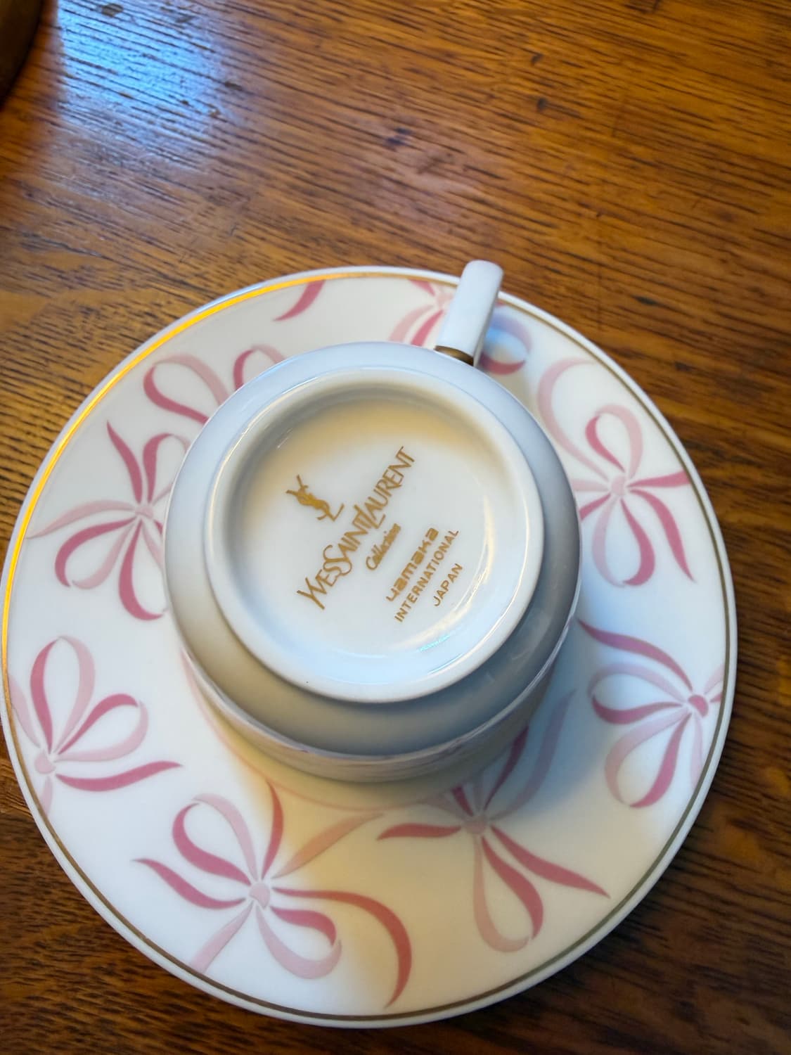 YSL 핑크 리본 찻잔세트 입생로랑 빈티지 (단종) 상품이미지3