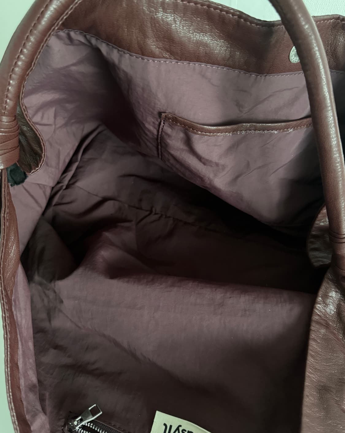 빈티지 리얼레더 백 버건디 상품이미지2