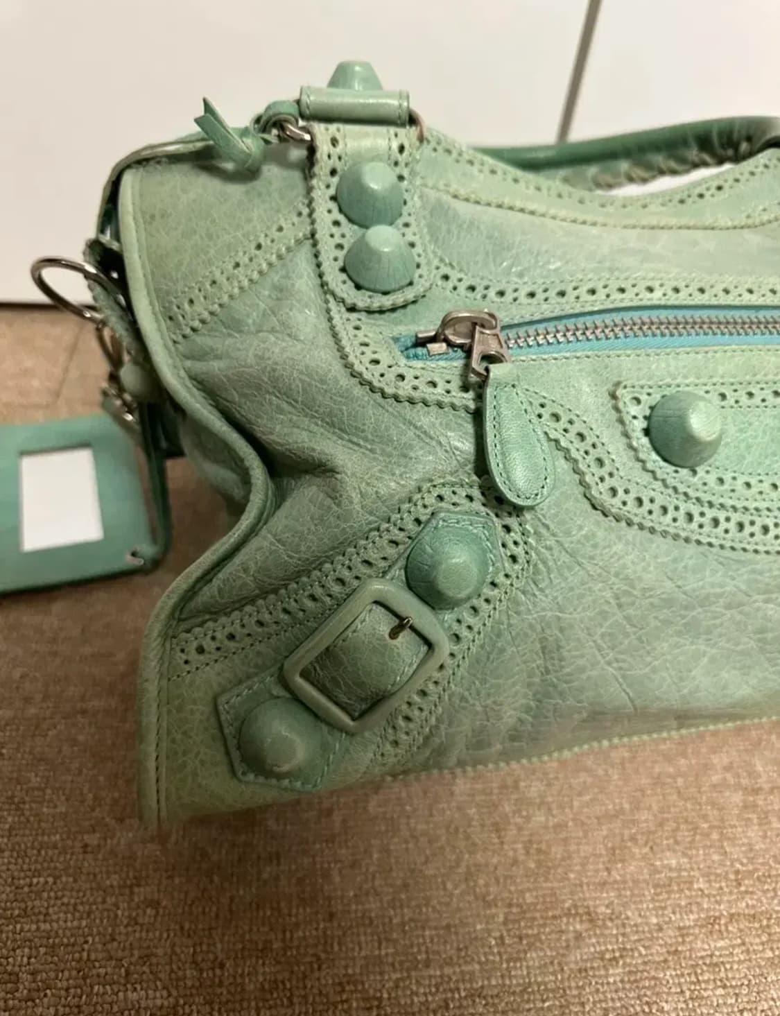 발렌시아가 민트 모터백 커버징 한정판 상품이미지3