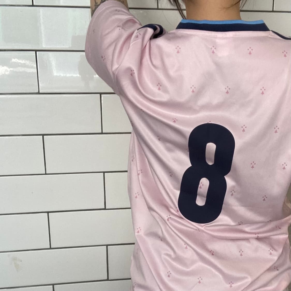 빈티지 아스날 어웨이 핑크 유니폼 반팔티셔츠 상품이미지3