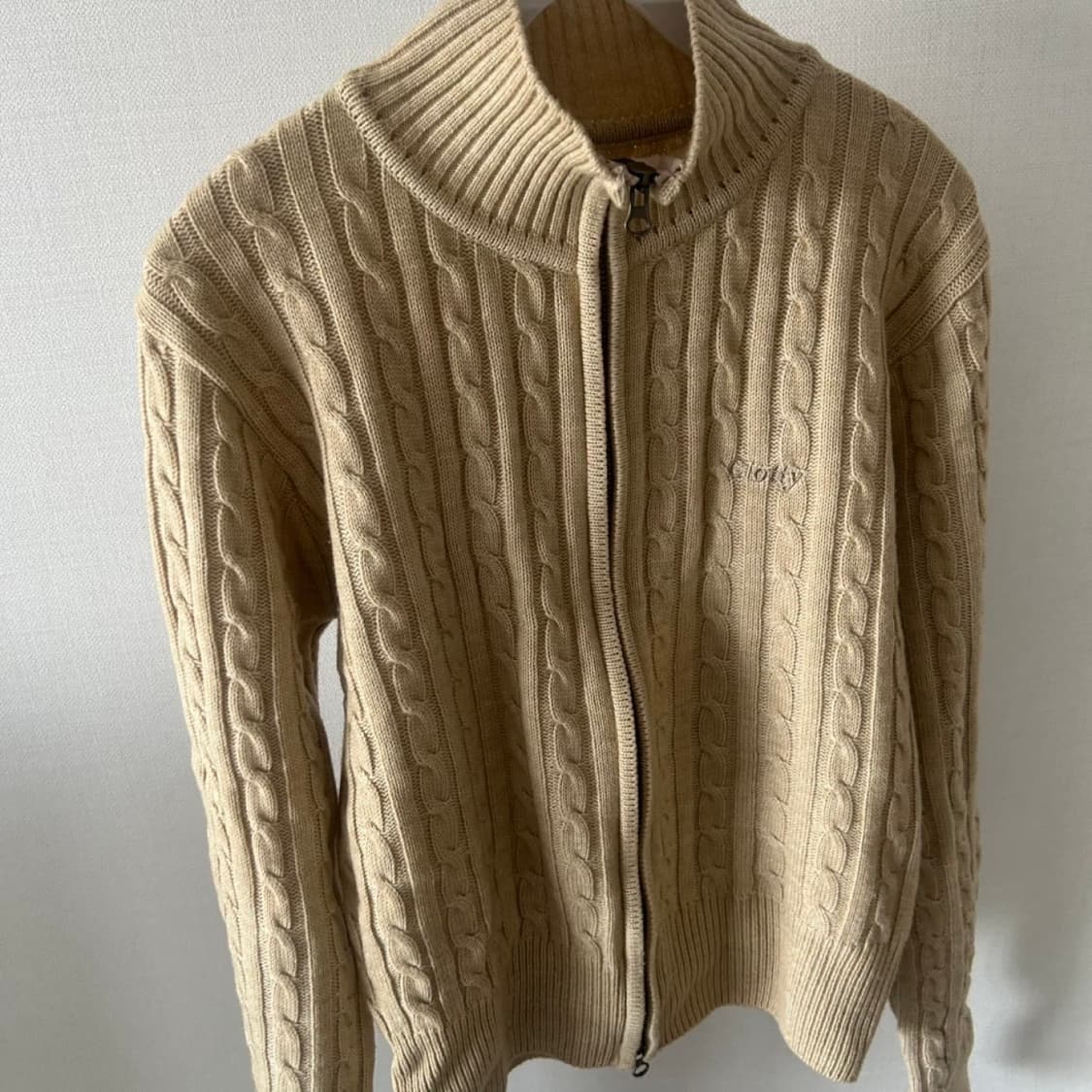 (정가 79,000원) 케이블 니트 집업 상품이미지3