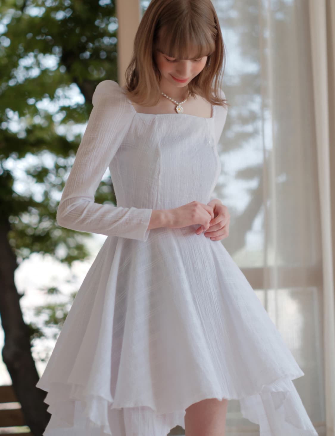 어반드레스 코튼 원피스 화이트  상품이미지4