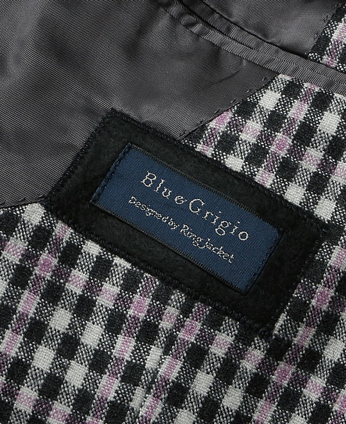 블루 에 그리지오 [Blu E Grigio] 보라 포인트 체크자켓 링자켓 상품이미지5