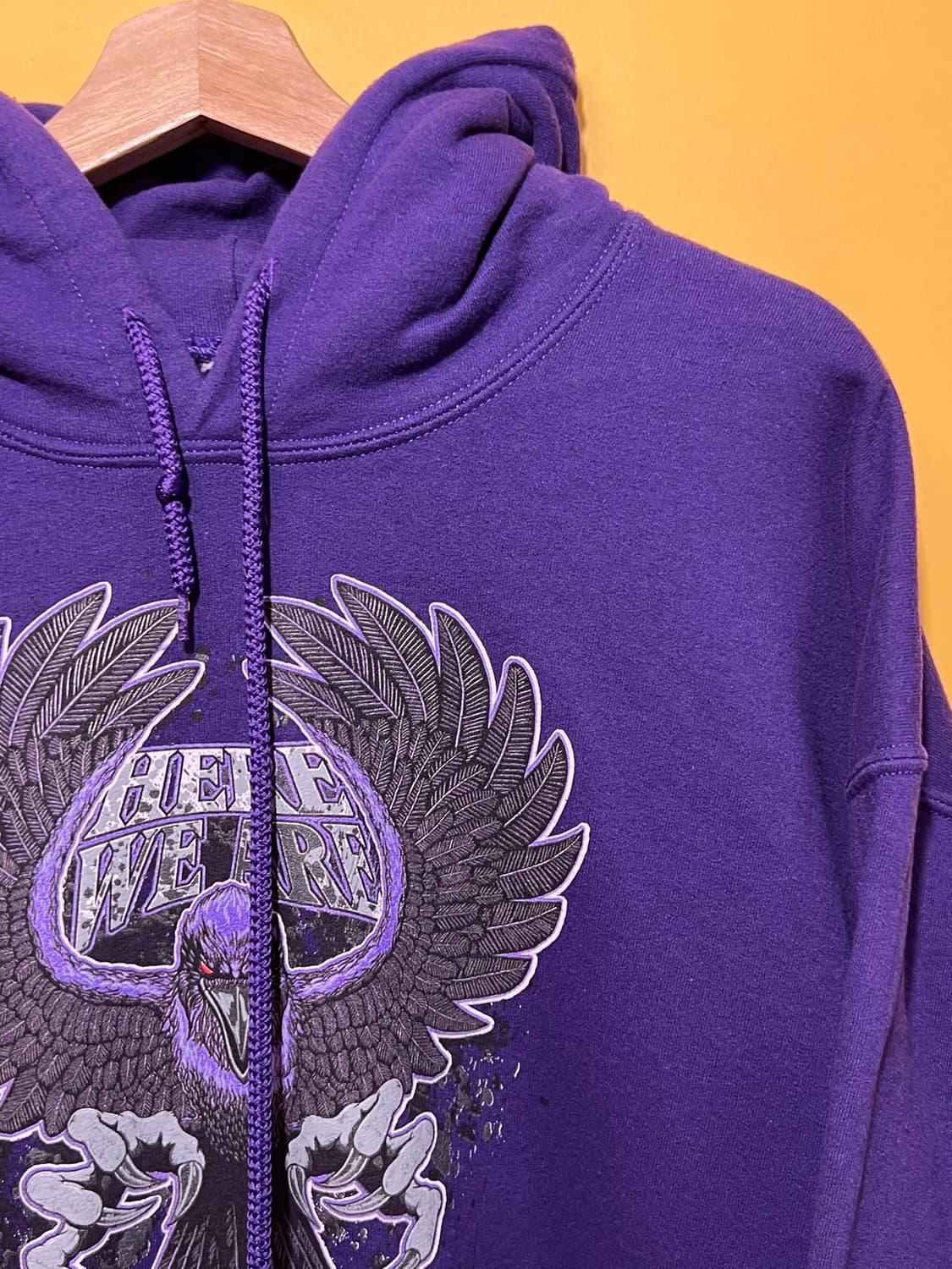 [L] HOOZIE 퍼플 이글 빈티지 후드 USA MADE 상품이미지2