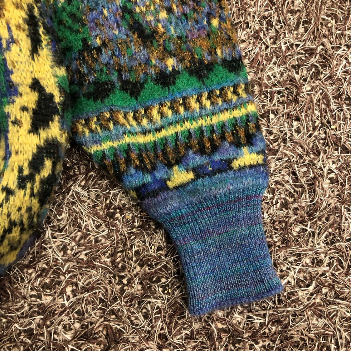 JPN 빈티지 Vesvio 멀티컬러 울 패턴 니트 상품이미지3