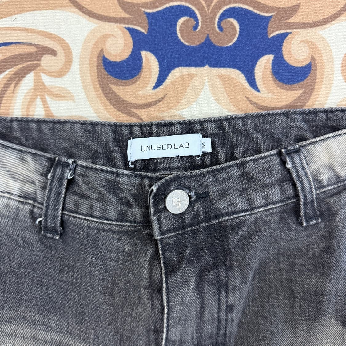 (M)언 유즈드랩 UNUSED.LAB 와이드 카고 데님팬츠 상품이미지2