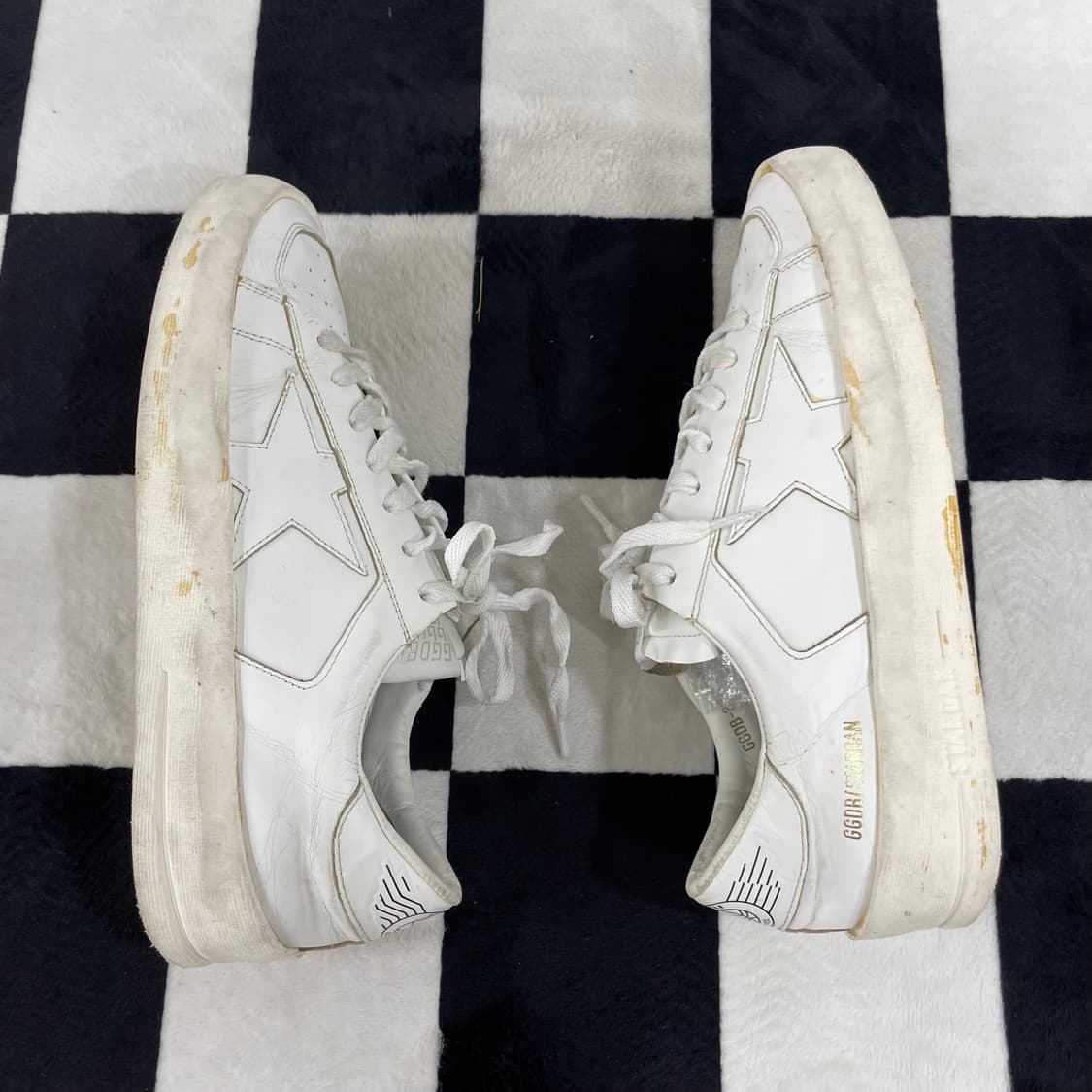 정품) 골든구스 스타단 화이트 레더 스니커즈 (39) 상품이미지6
