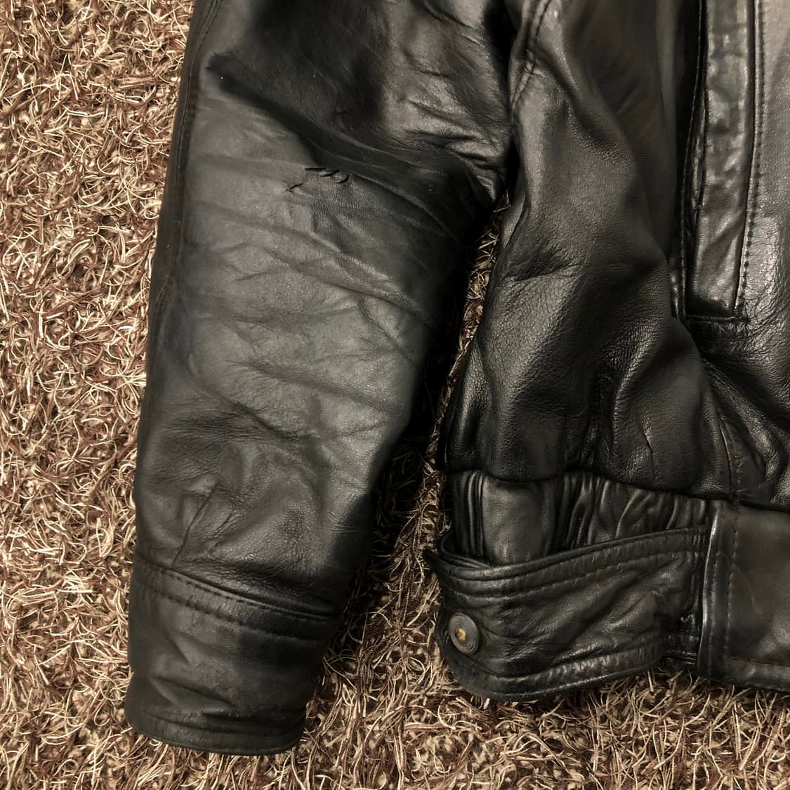 빈티지 레더 봄버 가죽 자켓 상품이미지3