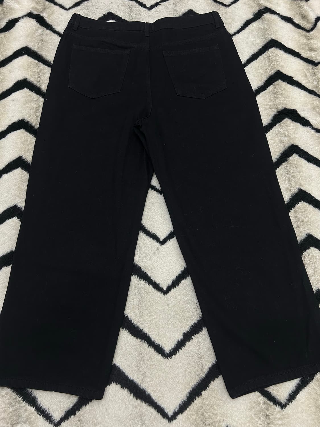 [40]무신사스탠다드 와이드 데님팬츠/블랙 상품이미지3