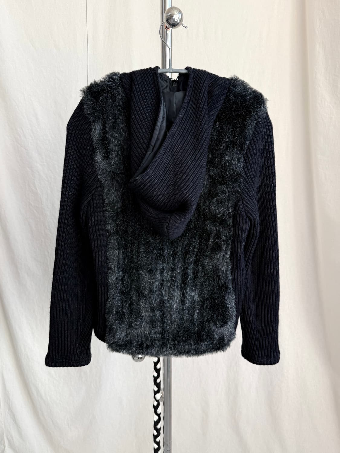 퍼 도킹 니트 후드집업 상품이미지7