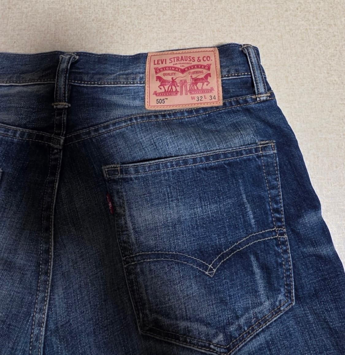 리바이스 505 워싱 데님바지 상품이미지6
